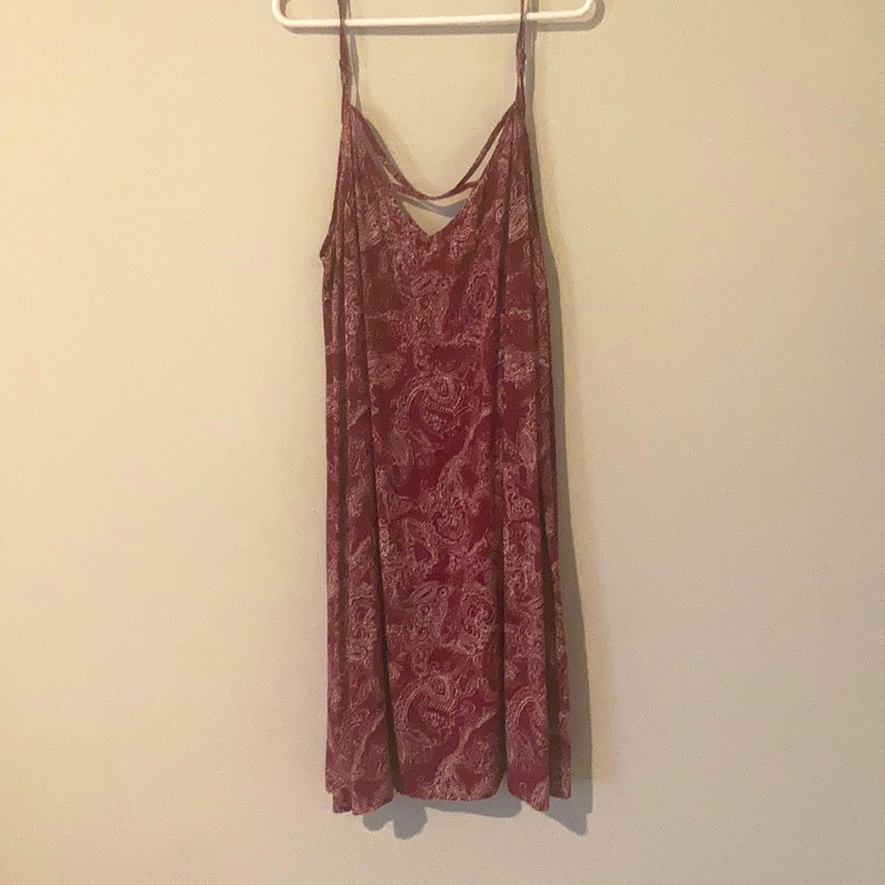 Woman’s Wine Red Backless Sundress